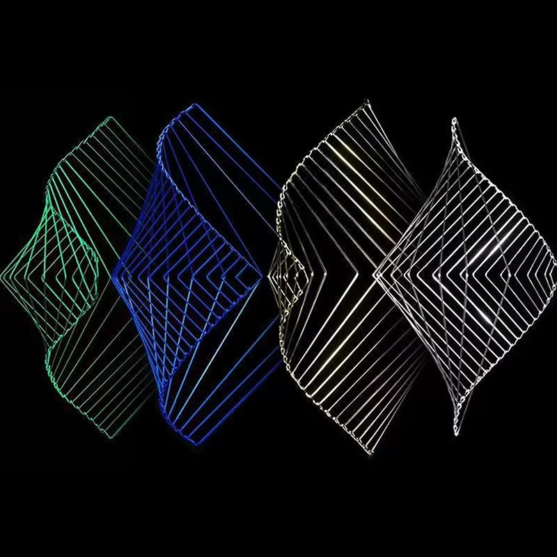 Square Wave Kinetic Spinner Creative Design of Decorative Ornaments Modern Abstract Ornaments Autism ADHD Toys Fidget