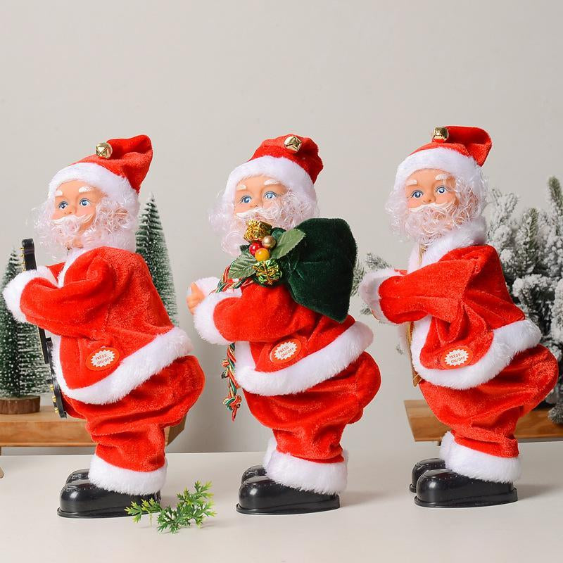 Electric Santa Claus Dwarf Design Ornament, 1 Count Christmas Themed Desktop Decoration with Music, Festive & Party Supplies for Indoor & Outdoor Decor