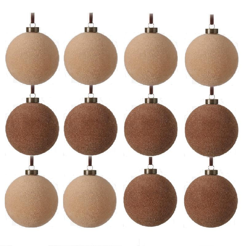 Velvet Christmas Balls Christmas Ornaments Flocked Christmas Tree Ball Ornaments Multicolor Hanging Ornaments for Home Family Holiday Wedding Party Christmas Decor Festive Atmosphere Decoration Xmas Tree Decoration Christmas Gifts