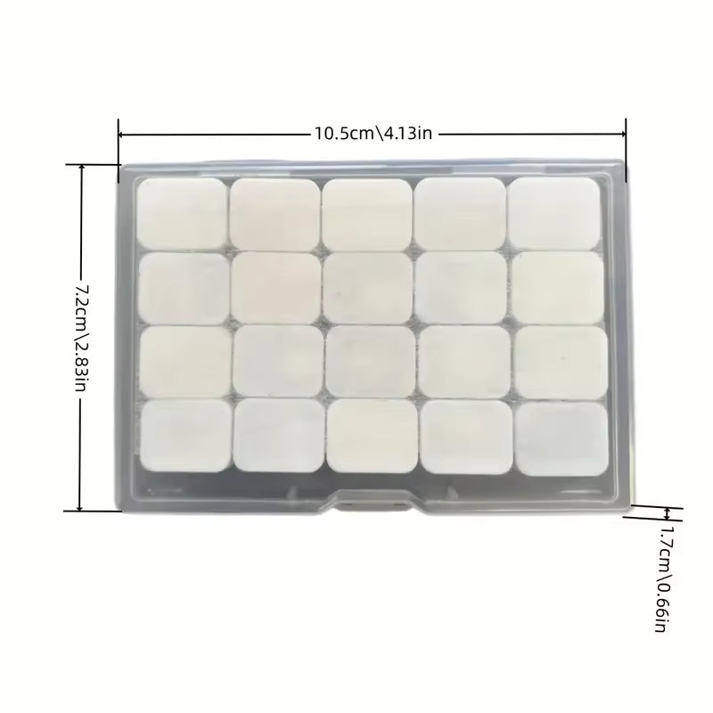 20 Color Pearl Watercolor Pigment, Solid Packaging for Traditional Chinese Painting, Tangka Calligraphy, Color Painting