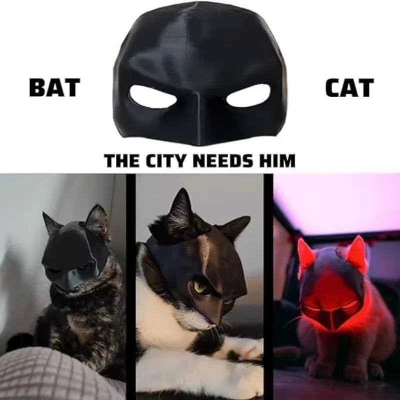 Cat Mask Cute Matte Bat Design for Pets Cool Cosplay Costume Accessory for Halloween Parties Cat Dogs Spooky Make-Up Party Toy