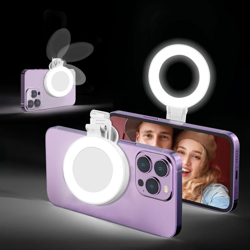 360° LED Ring Light with Mirror & Phone Holder ,3-In-1 Rechargeable Makeup Light for Live Streaming, Video Calls, Selfie (Portable, 3 Color Temperatures, Foldable),Halloween,Halloween Makeup