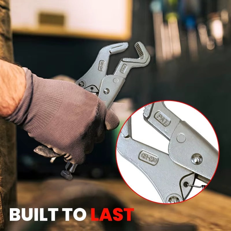 Multifunctional Locking Welding Tool Clamping Pliers Heavy Duty Self-Tightening Pliers Parrot Nose Locking Pliers with Saw-Teeth