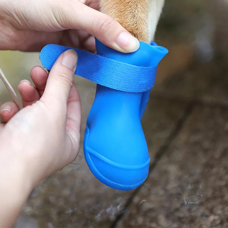 Ultimate Christmas Gift for Pet Owners! Dualpet Waterproof Dog Boots - the Anti-Slip Rain Shoes Dogs Love to Wear. Secure & Comfortable Fit (S-XL). Give the Gift of Dry, Happy Adventures Cartoon Pattern Dog Paw Protectors