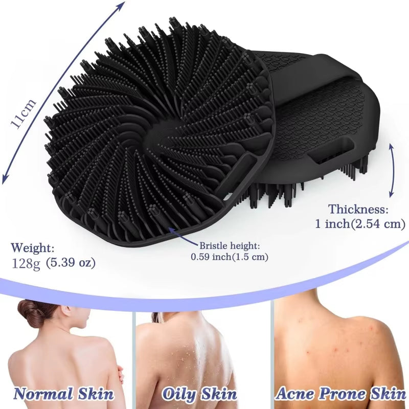 Silicone Body Scrubber Bath Shower Cleansing Brush, Body Scrubber Shower Cleaning Exfoliating Use for Sensitive Skin,