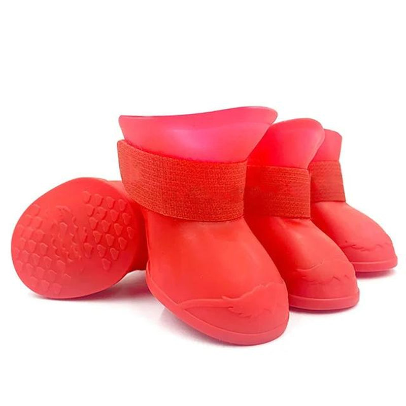 Ultimate Christmas Gift for Pet Owners! Dualpet Waterproof Dog Boots - the Anti-Slip Rain Shoes Dogs Love to Wear. Secure & Comfortable Fit (S-XL). Give the Gift of Dry, Happy Adventures Cartoon Pattern Dog Paw Protectors