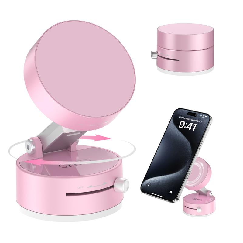 Vacuum Magnetic Suction Phone Holder,Xo Upgraded 360° Adjustable Suction Cup Car Phone Mount,Hands-Free Cell Phone Holder for Car/Gym/Mirror/Smooth Surface,Compatible with Iphone 16/15/14/13/12 Series