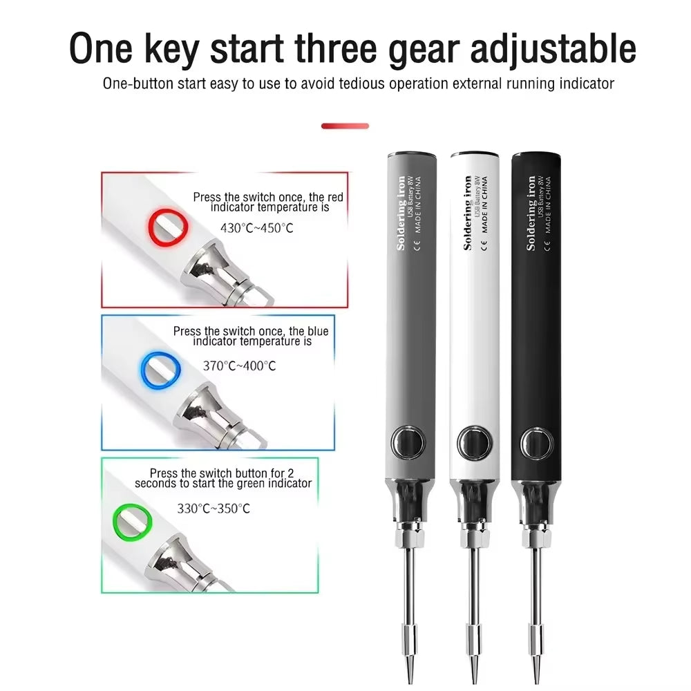 USB Charging Thread Cord Burner Welding Pen Portable Soldering Iron 5V Wax Melt Wire Burner for Jewelry,Leathercraft,Crayon