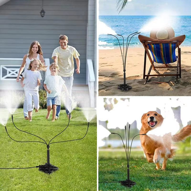 Outdoor Standing Spray Cooling System Portable Garden Watering Humidification Sprayer for Outdoor Patio Pet Cooling