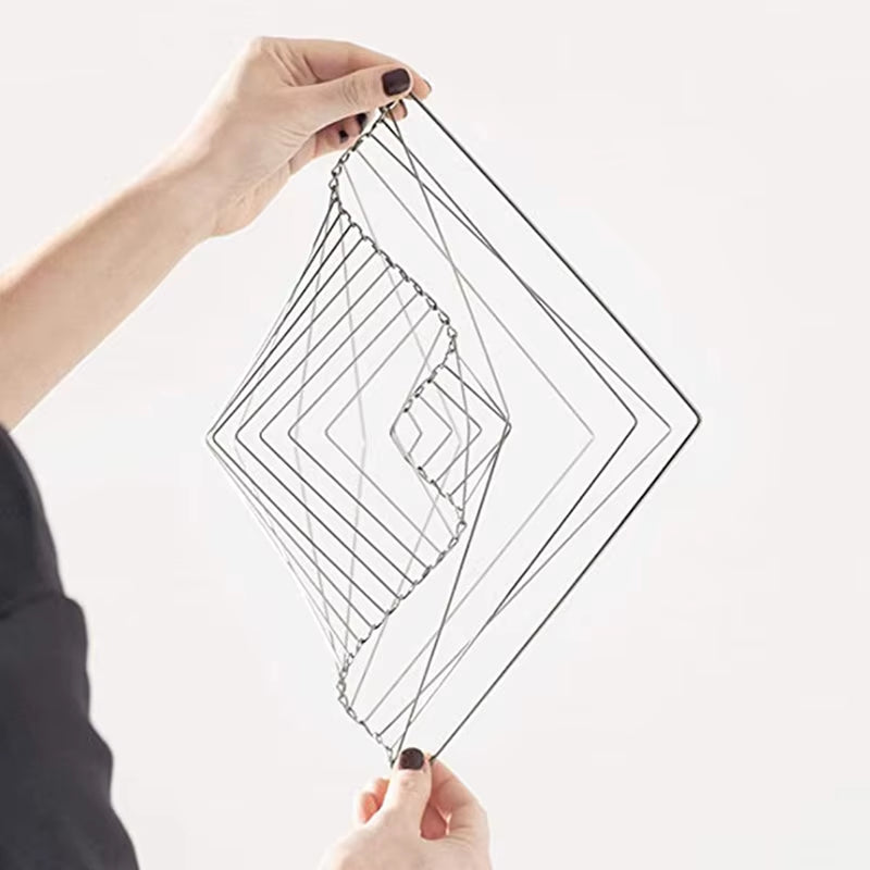 Square Wave Kinetic Spinner Creative Design of Decorative Ornaments Modern Abstract Ornaments Autism ADHD Toys Fidget