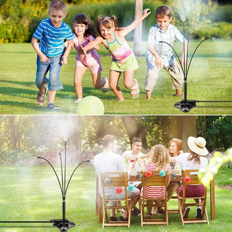 Outdoor Standing Spray Cooling System Portable Garden Watering Humidification Sprayer for Outdoor Patio Pet Cooling