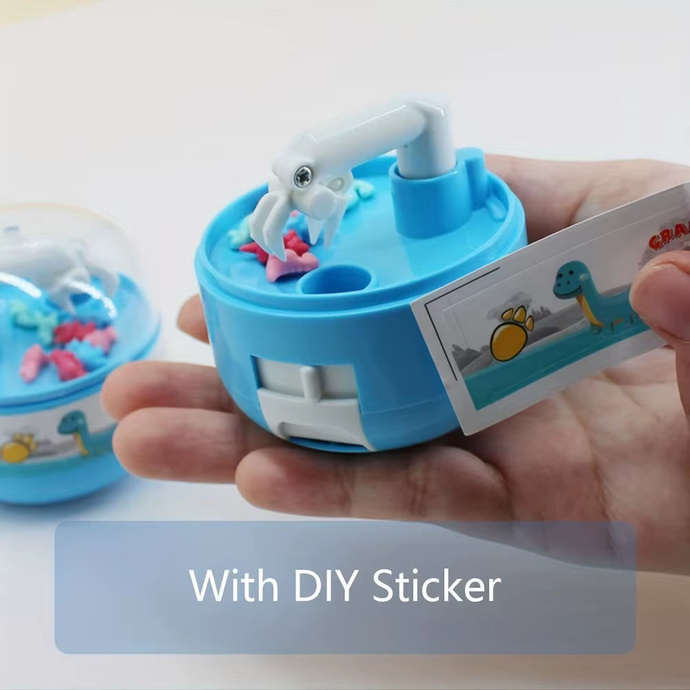 Kids Mini Gacha Machine Catching Dinosaur Machine Clamping Doll Parent Child Interactive Toy